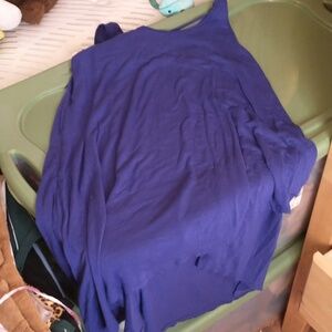 Asymetric Tshirt Dress (Blue)